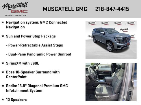 Used 2026 GMC Yukon Denali w/ Sun & Power Step Package AWD/4WD image 6
