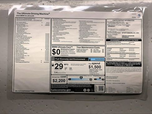 New 2025 BMW X3 xDrive30i w/ Premium Package image 12