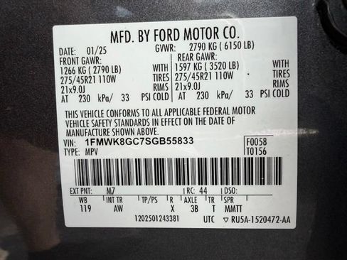 Used 2025 Ford Explorer ST w/ Sun And Sound Package AWD/4WD image 50