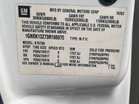 Used 2003 Chevrolet Tahoe Z71 AWD/4WD image 10