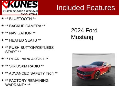 Used 2024 Ford Mustang Dark Horse RWD image 2