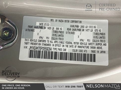 Certified 2023 MAZDA MX-5 Miata Grand Touring w/ Weather Package image 53