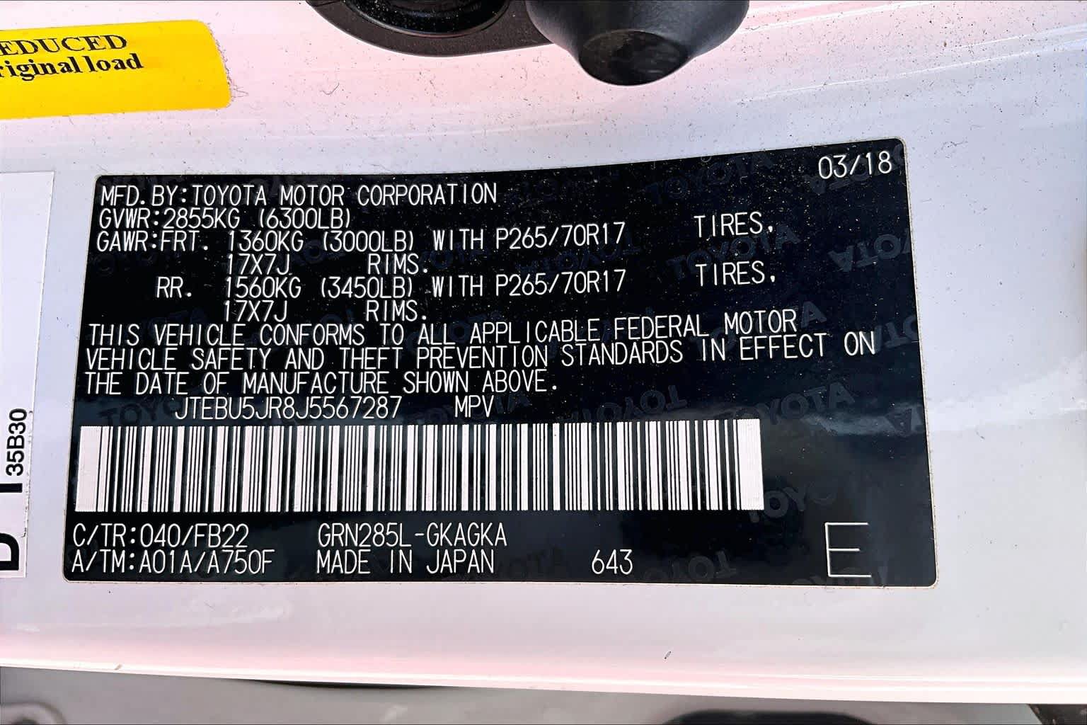 Used 2018 Toyota 4Runner SR5 AWD/4WD image 34