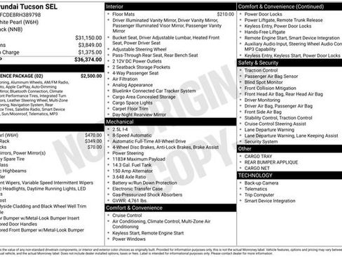 Used 2024 Hyundai Tucson SEL w/ Convenience Package AWD/4WD image 10
