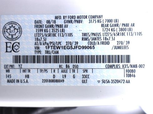 Used 2018 Ford F150 Lariat w/ Equipment Group 501A Mid image 57