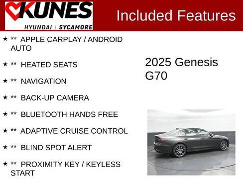 Used 2025 Genesis G70 2.5T AWD/4WD image 2