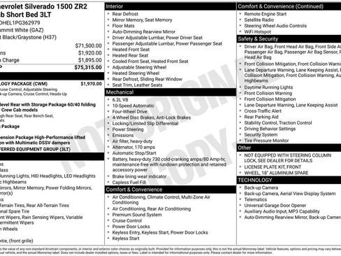 Used 2023 Chevrolet Silverado 1500 ZR2 w/ Technology Package AWD/4WD image 26