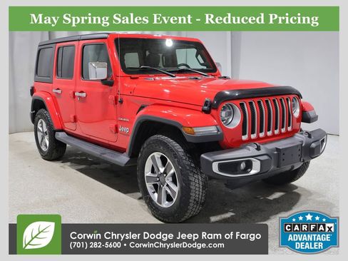 Used 2019 Jeep Wrangler Unlimited Sahara w/ Uconnect 4C Nav & Sound Group AWD/4WD image 1