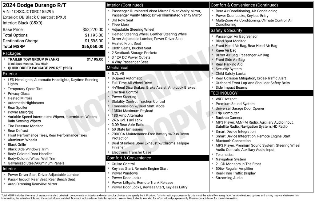 Used 2024 Dodge Durango R/T w/ Trailer Tow Group IV AWD/4WD image 19