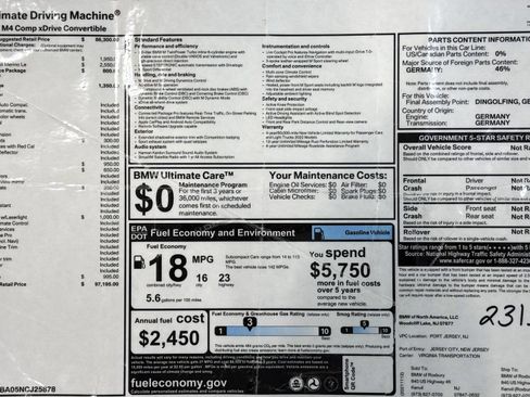 Used 2022 BMW M4 xDrive Competition w/ Executive Package image 2