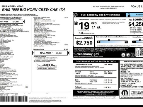 Used 2025 RAM 1500 Big Horn AWD/4WD image 3
