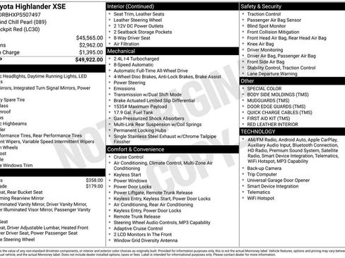 Used 2023 Toyota Highlander XSE AWD/4WD image 12
