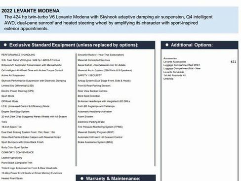 Certified 2022 Maserati Levante Modena image 2