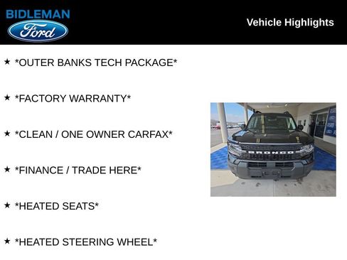Used 2025 Ford Bronco Sport Outer Banks w/ Outer Banks Tech Package+ image 8