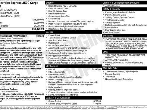 New 2025 Chevrolet Express 3500 Extended w/ Driver Convenience Package image 18