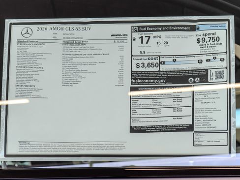 New 2026 Mercedes-Benz GLS 63 AMG 4MATIC image 36