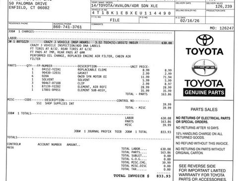 Used 2014 Toyota Avalon XLE image 12