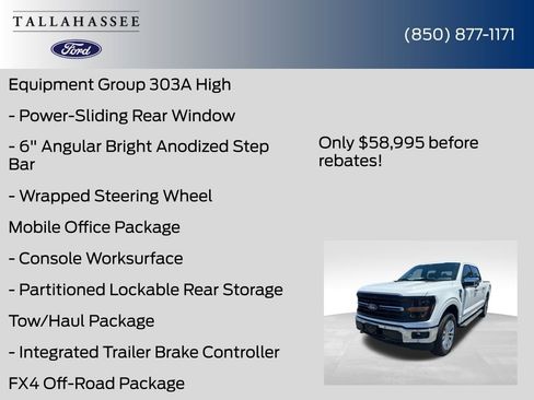 New 2025 Ford F150 XLT w/ Equipment Group 303A High image 34