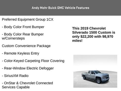 Used 2019 Chevrolet Silverado 1500 Custom w/ Custom Convenience Package image 12