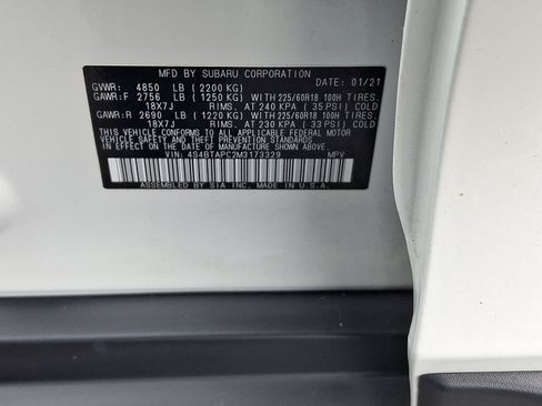 Certified 2021 Subaru Outback Touring image 52