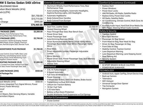 Used 2021 BMW 540i xDrive w/ M Sport Package image 10