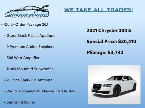 Used 2021 Chrysler 300 S w/ S Model Appearance Package image 2