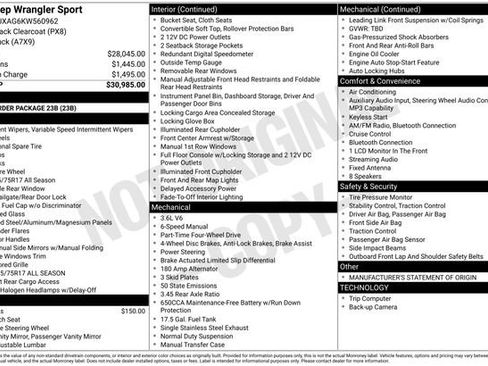 Used 2019 Jeep Wrangler Sport image 41