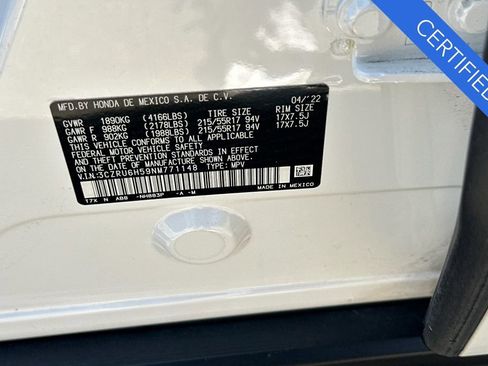 Certified 2022 Honda HR-V EX image 32