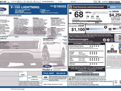 Certified 2024 Ford F150 Lightning XLT AWD/4WD image 18