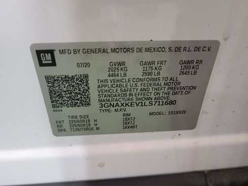 Used 2020 Chevrolet Equinox LT w/ LPO, Chrome Package FWD image 33