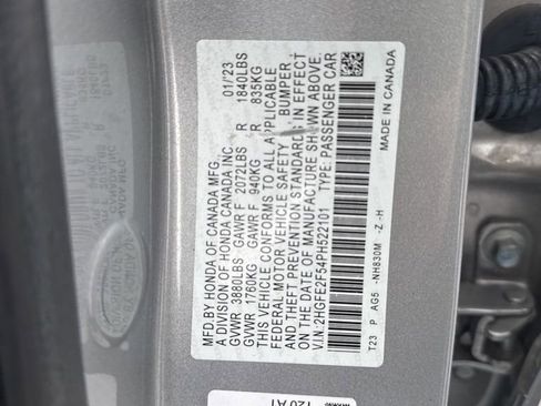 Certified 2023 Honda Civic Sport image 23