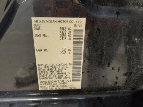 Used 2022 Nissan Altima 2.5 SV w/ SV Premium Package image 33