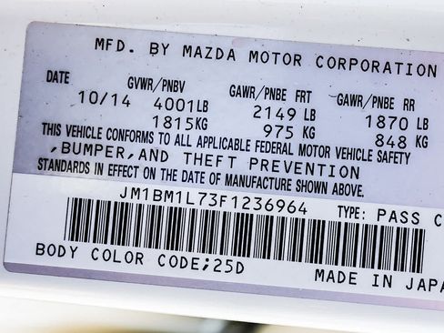 Used 2015 MAZDA MAZDA3 i Touring FWD image 26