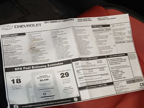 Used 2011 Chevrolet Camaro LT w/ RS Package RWD image 24