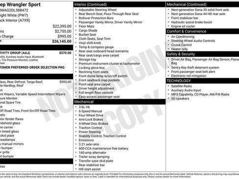Used 2013 Jeep Wrangler Sport w/ Connectivity Group AWD/4WD image 6