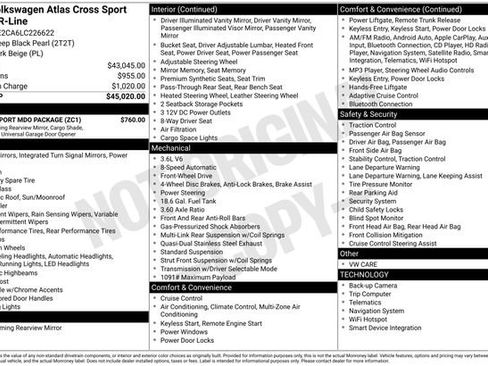 Used 2020 Volkswagen Atlas Cross Sport SEL R-Line w/ Cross Sport MDO Package image 29