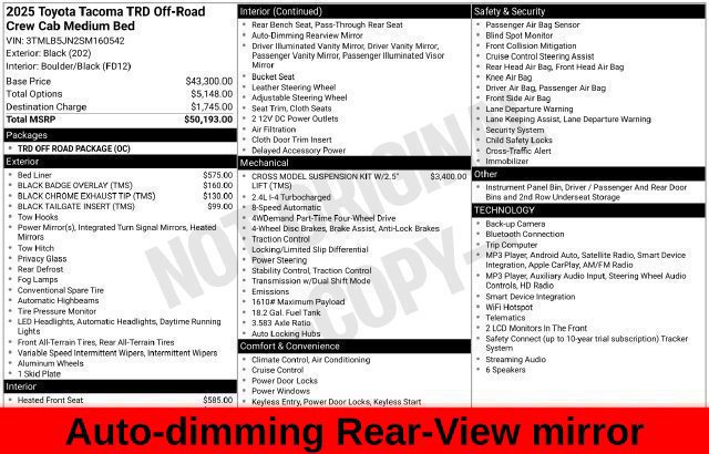Used 2025 Toyota Tacoma TRD Off-Road AWD/4WD image 56