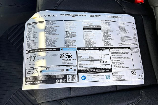 New 2026 Chevrolet Silverado 1500 RST w/ RST All Star Premium Package AWD/4WD image 14