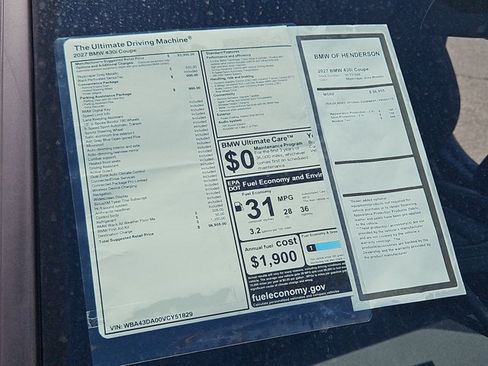 New 2027 BMW 430i Coupe w/ Parking Assistance Package RWD image 17