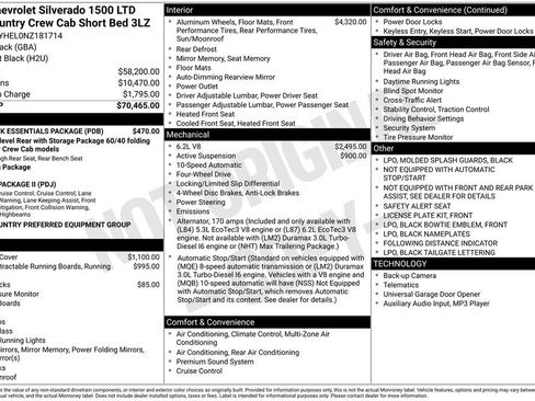 Used 2022 Chevrolet Silverado 1500 High Country w/ LPO, Dark Essentials Package AWD/4WD image 41