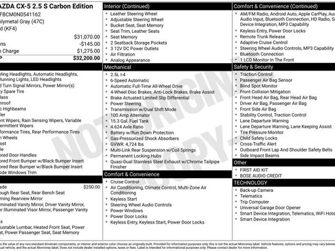 Used 2022 MAZDA CX-5 Carbon Edition image 14