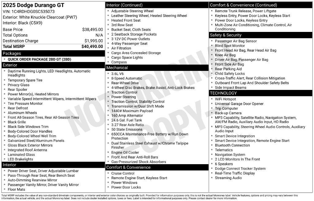 Used 2025 Dodge Durango GT RWD image 19