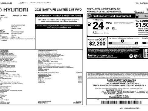 Used 2025 Hyundai Santa Fe Limited image 4