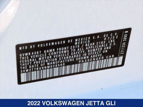 Certified 2022 Volkswagen Jetta GLI Autobahn FWD image 24