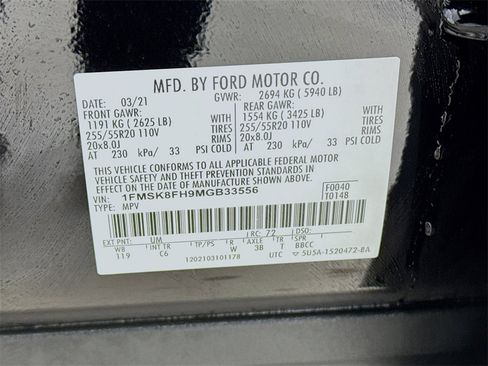 Used 2021 Ford Explorer Limited w/ Equipment Group 301A image 33