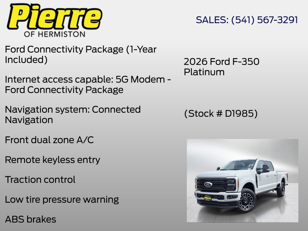 New 2026 Ford F350 Platinum w/ FX4 Off-Road Package AWD/4WD image 6