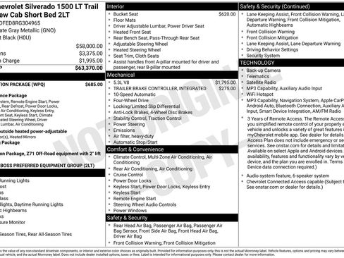 Used 2024 Chevrolet Silverado 1500 LT Trail Boss w/ Protection Package AWD/4WD image 13