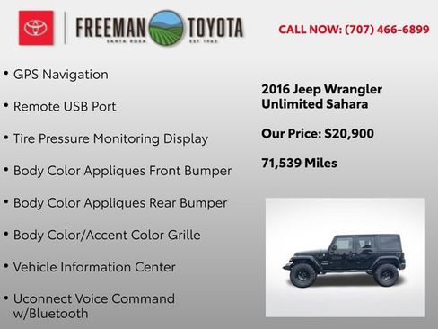 Used 2016 Jeep Wrangler Unlimited Sahara w/ Connectivity Group image 10