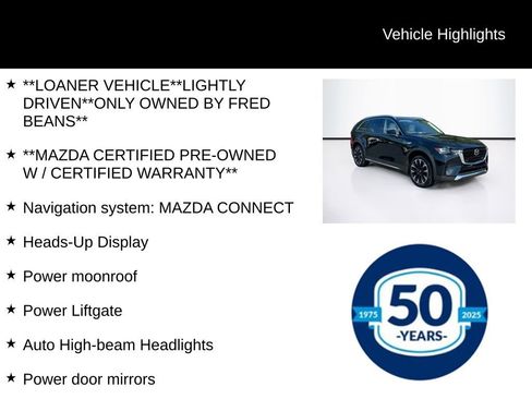 Used 2025 MAZDA CX-90 Plug-In Hybrid w/ Premium Plus AWD/4WD image 9