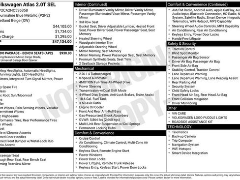 Used 2022 Volkswagen Atlas SEL image 2